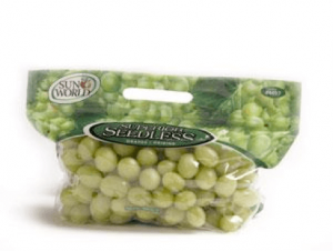 grapes in plastic bag